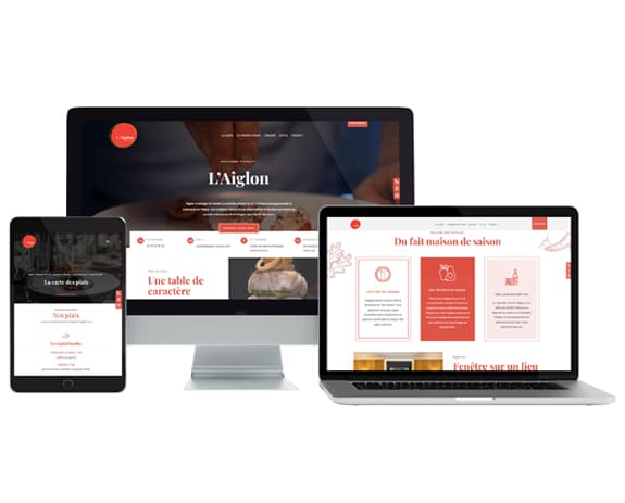 Nouveau site internet restaurant l'Aiglon Pontivy