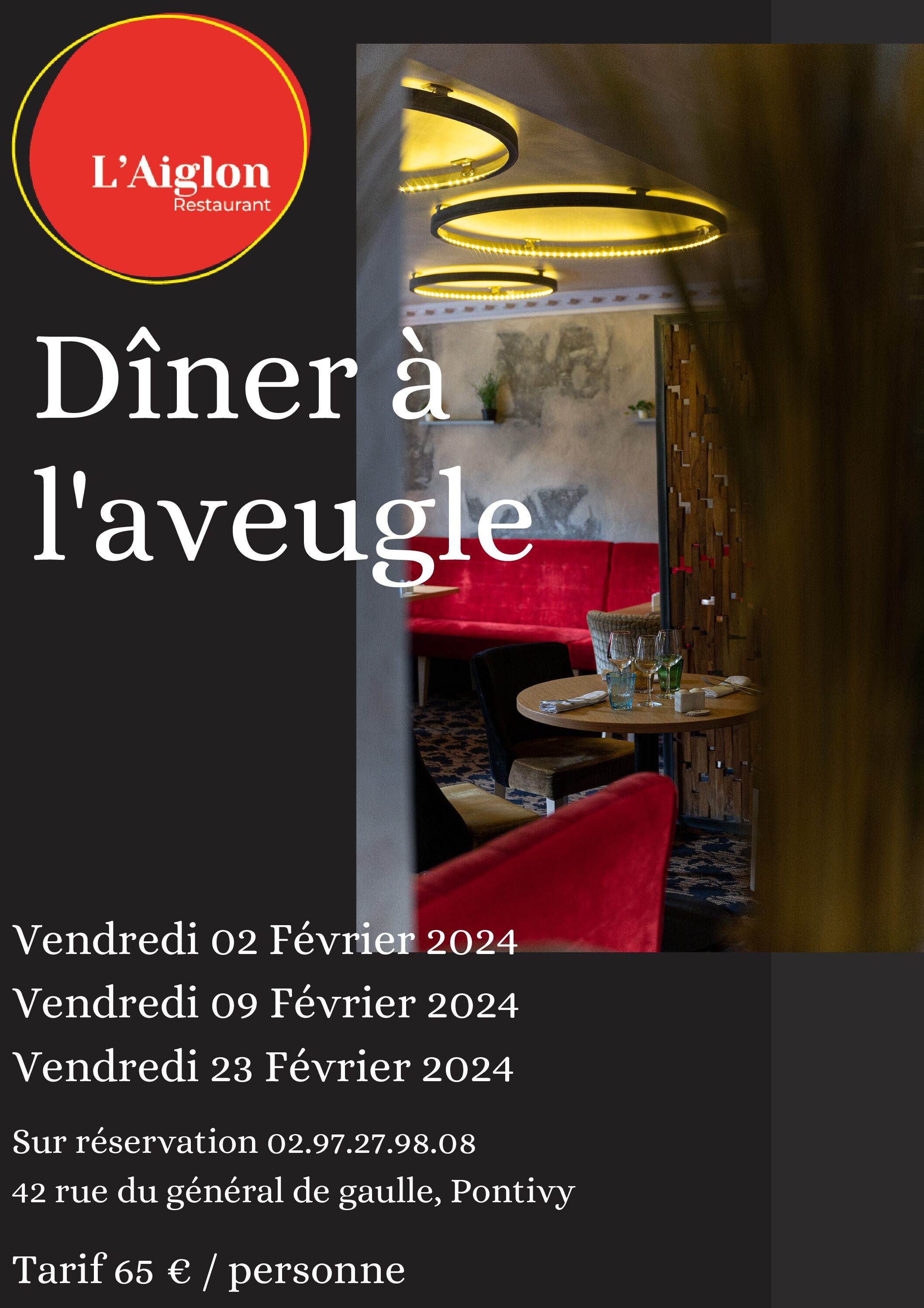 Nouveau site internet restaurant l'Aiglon Pontivy